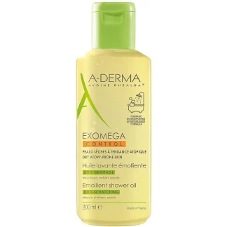 Олія для душу A-Derma (А-Дерма) Exomega Shower Cleansing Oil with Omega 6 для атопічної шкіри 200 мл-0