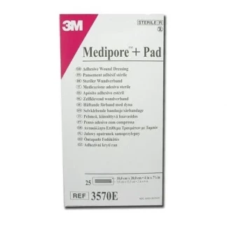 Адгезивна пов'язка для закриття ран Medipore (Медіпоре) +Pad 10х20см-0