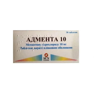 АДМЕНТА 10 таблетки вкриті плівковою оболонкою по 10 мг № 30 (10х3)-1