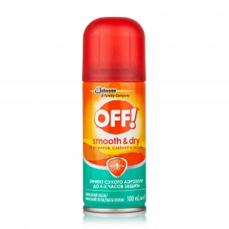 Аерозоль OFF (Офф) Smooth&Dry від комарів сухий 100 мл-0