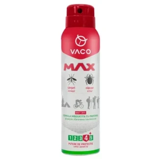 Аерозоль Vaco (Вако) Max Deet 30% від комарів, кліщів та мошок з пантенолом 100мл-0