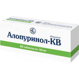 АЛОПУРИНОЛ-КВ таблетки по 100мг №50-1
