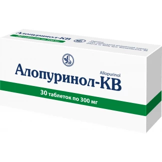 АЛОПУРИНОЛ-КВ таблетки по 300мг №30-1