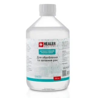 Антисептичний розчин Healer Medical стерильний для оброблення та загоєння ран 500мл-0