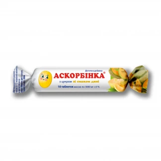АСКОРБІНКА-КВ таблетки зі смаком дині по 25мг №10-0