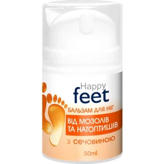 Бальзам для ног Happy Feet (Хеппи Фит) от мозолей и натоптышей с мочевиной 50 мл-0