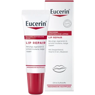 Бальзам для губ Eucerin (Юцерин) Lip Repair успокаивающий, регенерирующий для сухой и чувствительной кожи 10мл (63171)-0