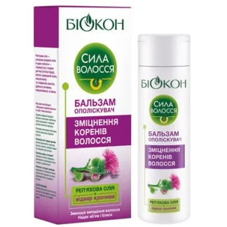 Бальзам-ополаскиватель Биокон Сила Волосы Укрепление корней волос 205мл-0
