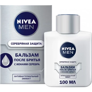 Бальзам после бритья Nivea (Нивея) Men Серебряная защита с ионами серебра и антибактериальным эффектом 100 мл-0