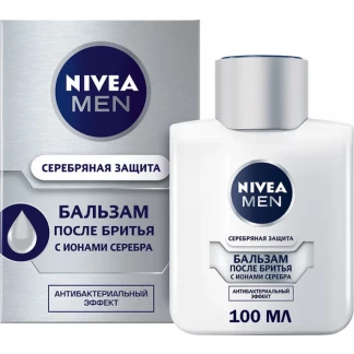 Бальзам після гоління Nivea (Нівея) Men Срібний захист з іонами срібла і антибактеріальним ефектом 100 мл-1