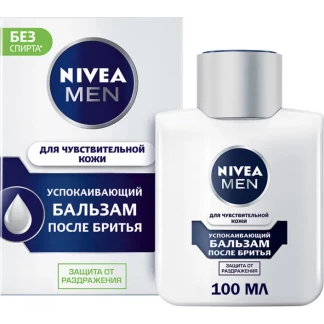 Бальзам після гоління Nivea (Нівея) Men заспокійливий для чутливої шкіри без вмісту спирту 100 мл-1