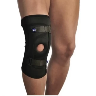 Бандаж для фиксации коленной чашечки неопреновый Алком 4038 р.4 черный-0