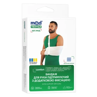 Бандаж для руки поддерживающий с дополнительной фиксацией MedTextile (МедТекстиль) 9905 р.L черный-0