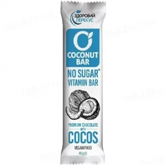 Батончик кокосовий у шоколадній глазурі Здоровий перекус 40г-0