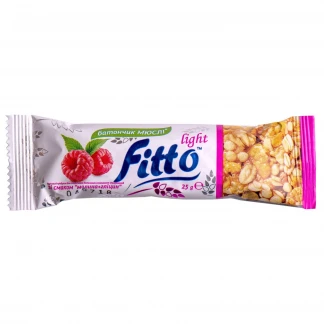Батончик-мюслі Fitto light малина + гліцин-0