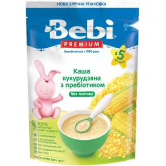 Бэби Премиум безмолочная кукуруза низькоалергичнои с пребиотиками 5 + мес. 200г-0
