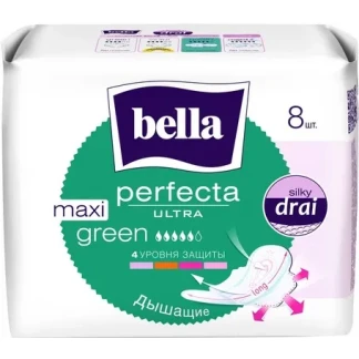 Гигиенические прокладки Bella (Белла) Perfecta Ultra Maxi Green Silki Drai №8-0