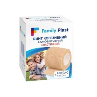 Бинт еластичний Family Plast когезивний 6см*4м-0