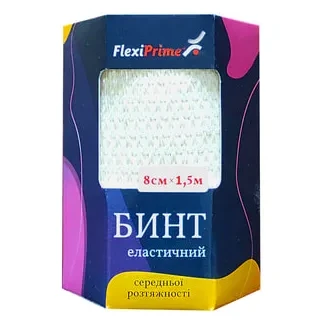 Бинт эластичный средней растяжимости Флекси Прайм 8см х1,5м-0