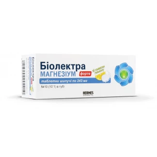 БИОЛЕКТРА Магнезиум Форте таблетки шипучие по 243 мг №10 в тубах-1