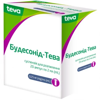 БУДЕСОНІД-Тева суспензія для розпиленння по 0,25мг/мл по 2мл №20-0