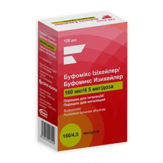 БУФОМИКС Изихейлер  порошок для ингаляций по 160мкг/4,5мкг/доза по 120доз-0