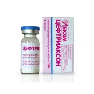 ЦЕФРІАКСОН порошок для розчину для ін'єкцій по 1г №1-0