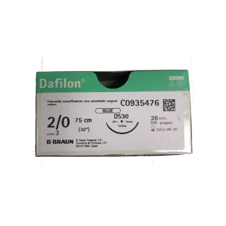 Дафилон DS30 №2 / 0 режь. гл. 75 см синий-0