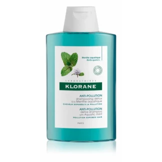 Детокс-шампунь з м`ятою Klorane (Клоран) Aquatic Mint Detox Shampoo для легкого розчісування волосся, що піддається шкідливому впливу забрудненого повітря 200 мл-0