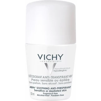 Дезодорант-антиперсперант шариковый Vichy (Виши) 48 Hr Anti-Perspirant Treatment Sensitive 48 часов для чувствительной кожи 50 мл-0