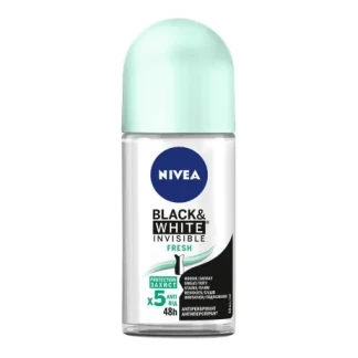 Дезодорант-антиперспирант роликовый Nivea (Нивея) Невидимый Черное и Белое Фреш 50мл-0
