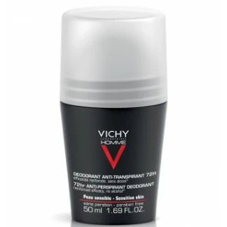 Дезодорант кульковий Vichy (Віши) Homme Deo Anti-Transpirant 72H екстрасильної дії 50 мл-0