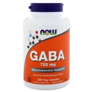 Диетическая добавка NOW (Нау) Аминокислота Gaba капсулы по 750мг №200-0