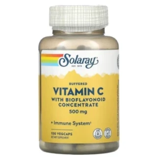 Дієтична добавка Solaray (Соларей) Вітамін C з біофлавоноїдами капсули по 500мг №100-0
