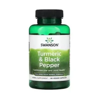 Диетическая добавка Swanson (Свансон) Куркума и Черный перец капсулы №90-0