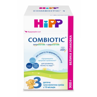 Дитяча суха молочна суміш HiPP (Хіпп) Combiotic 3 для подальшого годування 900 г-0