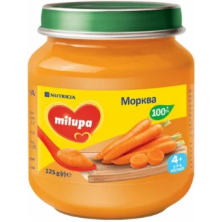 Дитяче пюре овочеве Milupa (Мілупа) Морква для дітей з 4 місяців 125 г-0
