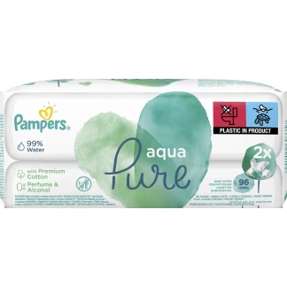 Дитячі вологі серветки Pampers (Памперс) Aqua Pure №2х48-1