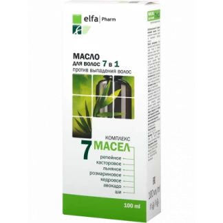 Олія для волосся Ельфа 7 олій від випадіння по 100 мл у флаконі-1