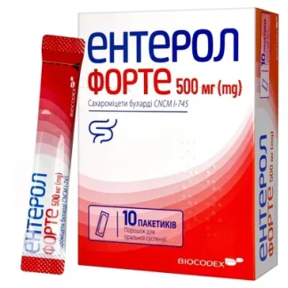 ЕНТЕРОЛ Форте порошок для оральної суспензії по 500мг №10 у пакетах-0