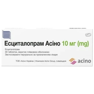 ЕСЦИТАЛОПРАМ Асино таблетки по 10мг №30-0