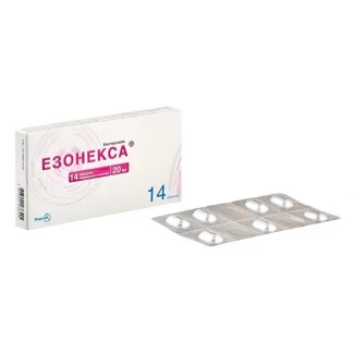 ЕЗОНЕКСА таблетки кишковорозчинні по 20 мг №14-0