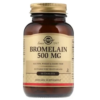 Ферменты Solgar (Солгар) Bromelain для улучшения пищеварения 500 мг №60 (SOL-00404)-0