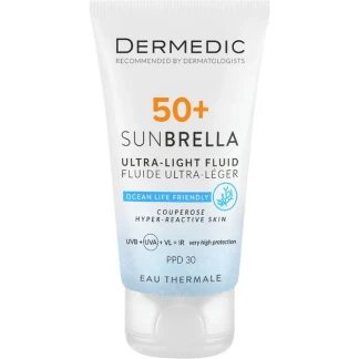 Флюид солнцезащитный Dermedic (Дермедик) Sunbrella для куперозной гиперреактивной кожи 40мл Флюид солнцезащитный Dermedic (Дермедик) Sunbrella для куперозной гиперреактивной кожи 40мл-0