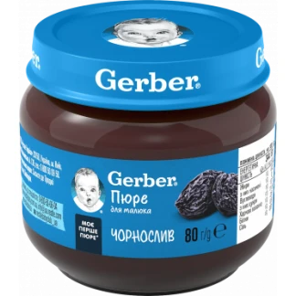 Фруктовое пюре Gerber (Гербер) Чернослив с 6 месяцев 80 г-0