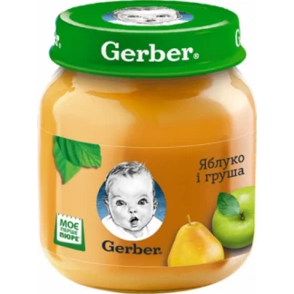 Фруктовое пюре Gerber (Гербер) Яблоко и груша с 6 месяцев 130 г-0