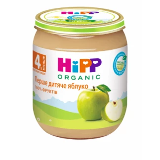Фруктовое пюре HiPP (Хипп) органическое Первое детское Яблоко с 4 месяцев 125 г-1