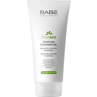 Гель BABE (БАБЕ) Laboratorios Stop AKN Microbiome Friendly очищаючий для жирної та проблемної шкіри обличчя 200мл-0