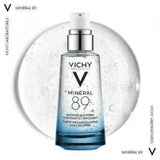 Гель-бустер Vichy (Віши) Mineral 89 Fortifying And Plumping Daily Booster зволожуючий для обличчя 50мл-2