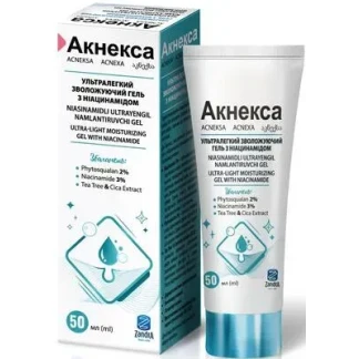 Гель для обличчя Акнекса ультралегкий зволожуючий гель з ніацинамідом 50мл-0
